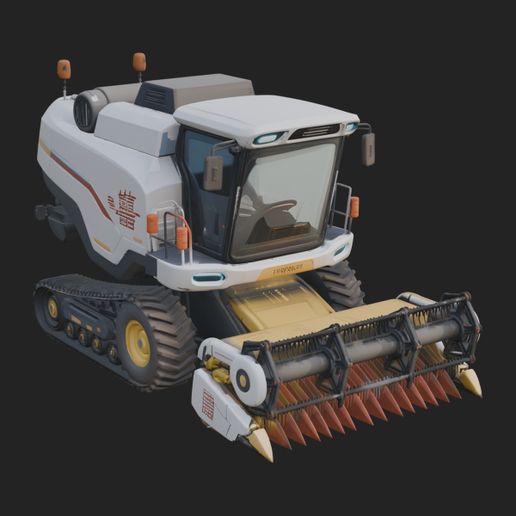 Combine Harvester Model Design 8 - 3D Print Model