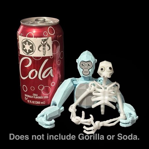 Lucy The Ghost Skeleton From Gorilla Tag Halloween Event Flexi Articulated Resin 3D Print Digital File For Personal Use and Personal Resin 3D Printing