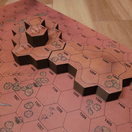 🗺️ BATTLETECH TERRAIN MAP SET#2: SCATTERED WOODS・Free STL File for ・Cults
