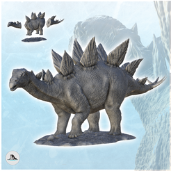 0.png Stegosaurus dinosaur (1) - High detailed Prehistoric animal HD Paleoart