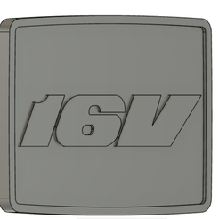 16v.png Fichier STL Golf Mk2 badge latéral 16v・Design à télécharger et à imprimer en 3D