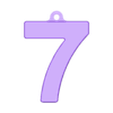 Numero 7.STL Number 7 keychain