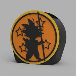 Pot-a-crayon-Goku.jpg Fichier STL Pot à crayons Goku (personnalisable)・Objet imprimable en 3D à télécharger, GladOS