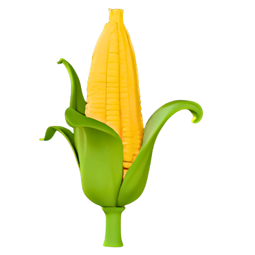 Cartoon Corn on the Cob 3D model