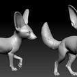srhrhwrh.jpg Fennec fox poses model - decor - 3D print