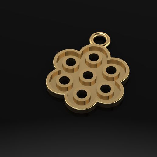 Simple Enamel Pendant – Lightweight Gold Jewelry CAD Design