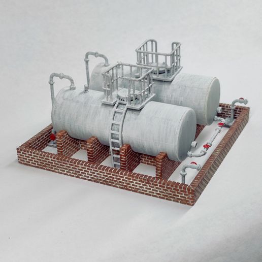 🛤️ Model Railway Fuel Storage Tank・ STL File for 3D printing・Cults