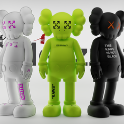 STL-Datei Kaws Schlüsselanhänger Bape Companion 👾・Vorlage für 3D-Druck zum  herunterladen・Cults