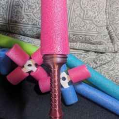 PXL_20230714_004652664.MP.jpg OBJ file Cool Pool Noodle Sword Handle・3D printable design to download