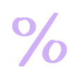 PERCENT.stl BARBIE Letters and Numbers | Logo