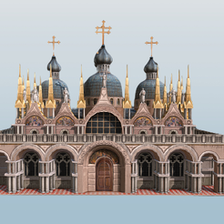 1.png STL file San Marco Piazza temple・3D printable model to download