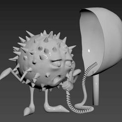 covid1.jpg Fichier OBJ Coronavirus・Plan pour impression 3D à télécharger
