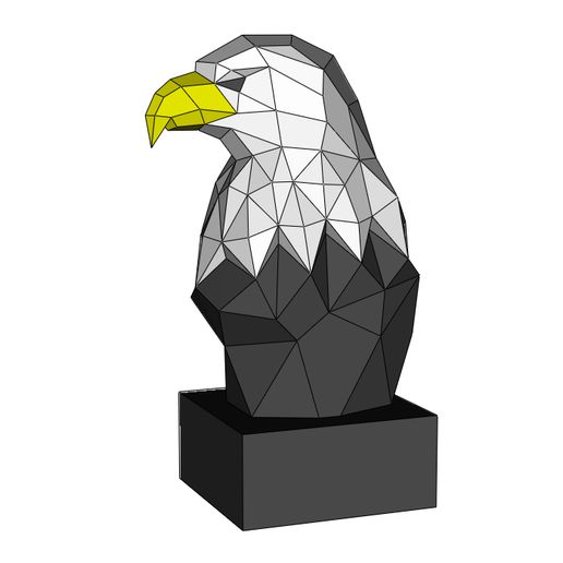 Papercraft eagle bust