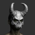 13-1.jpg Demon Scull Mask - mobile jaw 3D print model