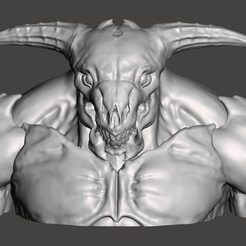 1.png ICON OF SIN - DOOM ETERNAL Statue Bust STL for 3D printing HIGH POLY COUNT