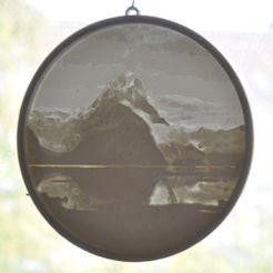 MilfordSound.jpg Lithophane, Milford Sound