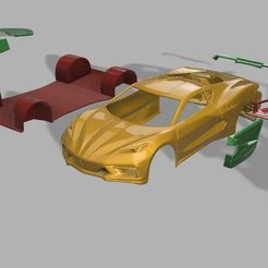 1.jpg Fichier STL corvette c8 échelle 1/12・Modèle à imprimer en 3D à télécharger, 3dscalecars