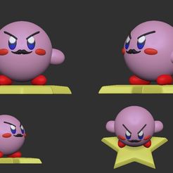 enojado-con-bigote.jpg Descargar archivo OBJ gratis kirby enojado con bigote・Modelo para la impresora 3D