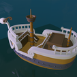 GoingMerry-05.png One Piece Fans - Bring the Going Merry Home in 3D - .stl File for Printing!