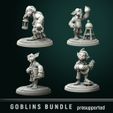Goblins-bundle.jpg Goblins set 4 miniatures 32mm pre-supported