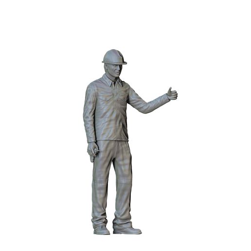 V5.jpg N1 Verkehrskontrolleur hält Langsam-Schild