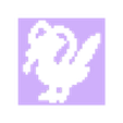 0521Male inverse fullframe.stl Unfezant Line - Pokemon Silhouette Frame | Box sprite | STL