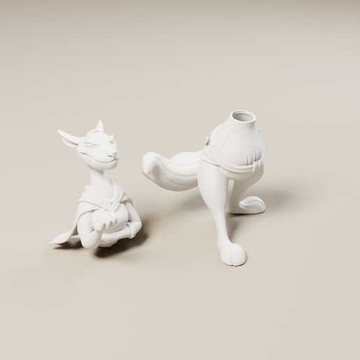Pine Marten Twist Lock Two Part Screw Together Figure — 3D Printable Cute Decor | Desk Display | Animal Lover Gift