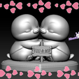 pinguinos.png 💖Penguins in Love - You & Me | Valentine's Day 3D Figure | Pingüinos Enamorados