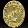 A3.jpg Holy Spirit Pendant - Coin - Espirito Santo 3D print model