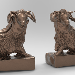 untitled.4293.png OBJ file Sheep Statue 2 designs Mirrored・3D printable model to download, aramar