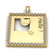 RENDER-1.jpg 3D Printable Hello Frog Gold Pendant