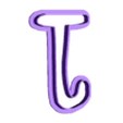 J_Ucase.stl Peppa pig alphabet font - alphabet letters cookie cutter - cookie cutter