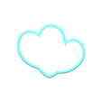 1.png 3-Hearts Cookie Cutters | Standard & Imprint Cutters Included | STL Files