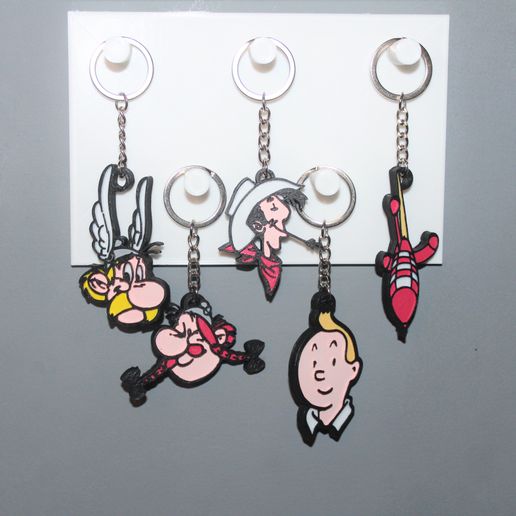 5 Keychain Comics 3D model