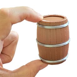 Barrel_brown_01.jpg Free STL file The wine barrel・3D print model to download