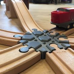 IMG_6538.jpg Free STL file Wooden train track intersection : 6 ways (Brio / Ikea ...)・3D print design to download
