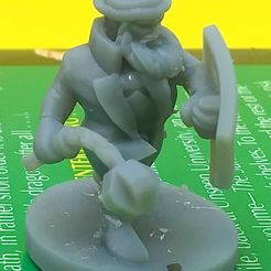 Dwarflail.jpg Free STL file Dwarf in Longcoat with Flail・3D printing design to download