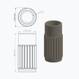 vase77_dim.png vase with outer supports for making silicone mold