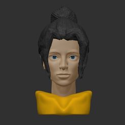 1.jpg STL file Бюст девушки, Bust of a girl, Love Ukraine・Template to download and 3D print