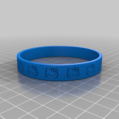 Hello_Kitty_Bracelet_v2.png Fichier STL gratuit Bracelet Hello Kitty・Plan pour impression 3D à télécharger