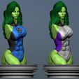 Preview21.jpg Bust She Hulk and She Hulk Fantastic Four 3D print model