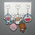 IMG_5017.jpg STL-Datei 5 Keychains Doraemon X Kakao Maskottchen・3D-Druck-Idee zum Herunterladen