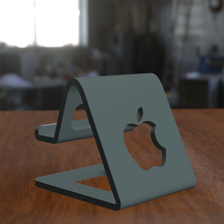 phone_stand5.png phone stand with apple logo