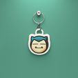 snorlax-keychain-0.jpg POKEMON MUNCHLAX AND SNORLAX HEAD KEYCHAIN (EASY PRINT NO SUPPORTS)