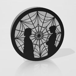 Wednesdayrund.jpg 3D file Wednesday Round Lamp・3D printable model to download