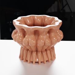 chunky-body-woman-pot-planter-drainage-1.jpg STL file chunky body woman pot planter drainage・3D printing design to download