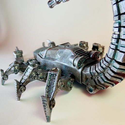 IMG_2530.jpeg Mechanical Scorpion - Print in Place Desk Organizer | Pen Holder