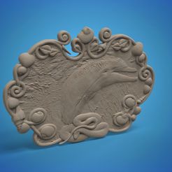 aqqq.654.jpg Fichier STL Aquarium panno deep sea adventure 3D STL dauphin panno modèle pour toupie CNC et impression 3D・Design à télécharger et à imprimer en 3D