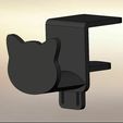 CAD-Sampel.jpg Cat head design headphone holder