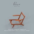 Joaquim-Tenreiro-Armchair-Miniature-Furniture-6.png Miniature Armchair, Joaquim Tenreiro Armchair-Inspired, MIniature Chair Furniture, Mini Chair , Dollhouse Chair